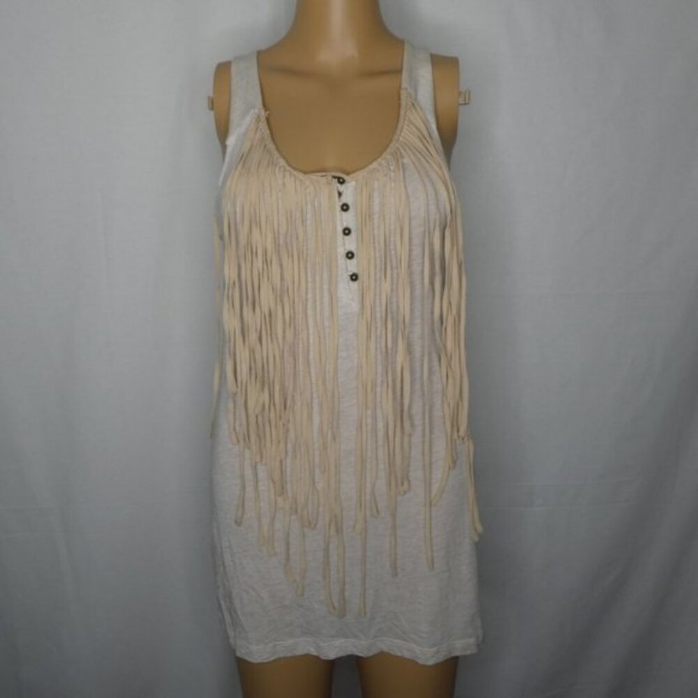 Ella Moss fringe sexy tank Anthropologie Modcloth Small XS